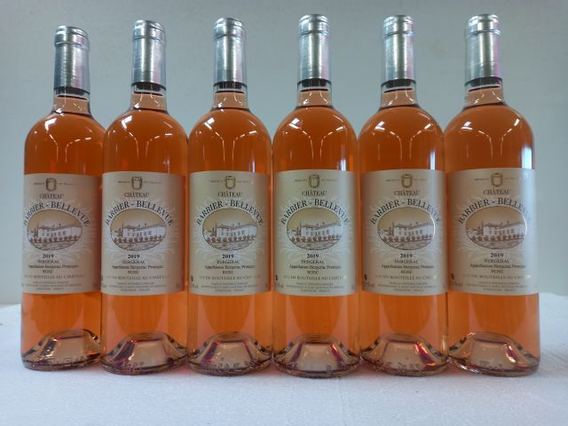 Null 6 bottles of Château Barbier Bellevue. 2019. Bergerac rosé. Deffarge family&hellip;