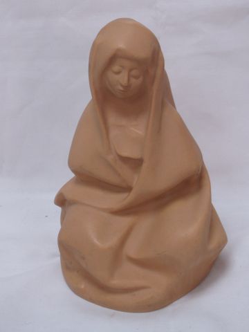 Null "孤独的圣女 "或 "莫伊萨克的圣女 "陶器复制品，RMN。高度：24厘米