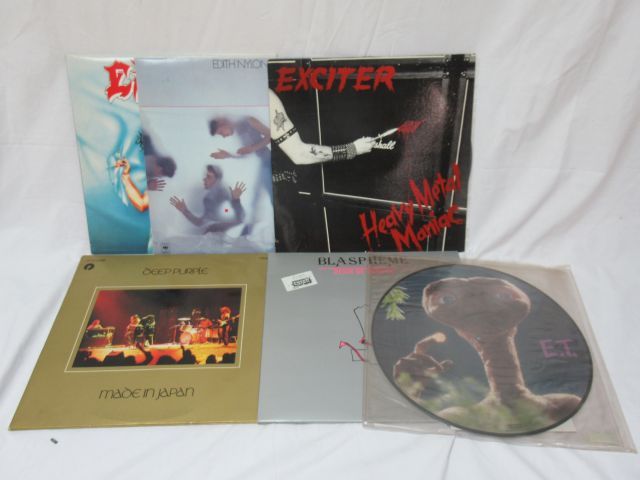 Null Set di 6 LP: Blaspheme, Deep Purple, Exciter, Edith Nylon, Exodus, ET.