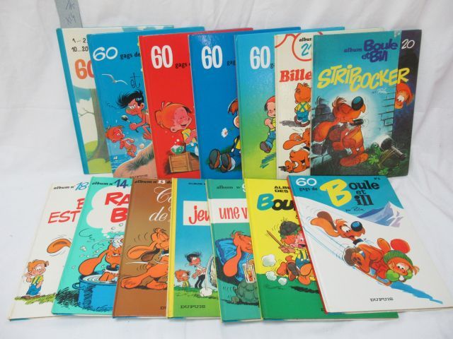 Null Conjunto de 14 cómics "Boule et Bill" Dupuis. Alrededor de 1990.