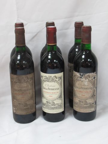 Null 6 bottiglie di Saint Emilion, Château Rol de Fonbrauge, 1986 (LB, esla)