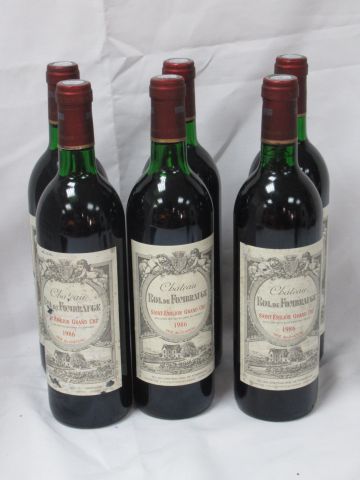 Null 6 bottles of Saint Emilion, Château Rol de Fonbrauge, 1986 (LB, ela)