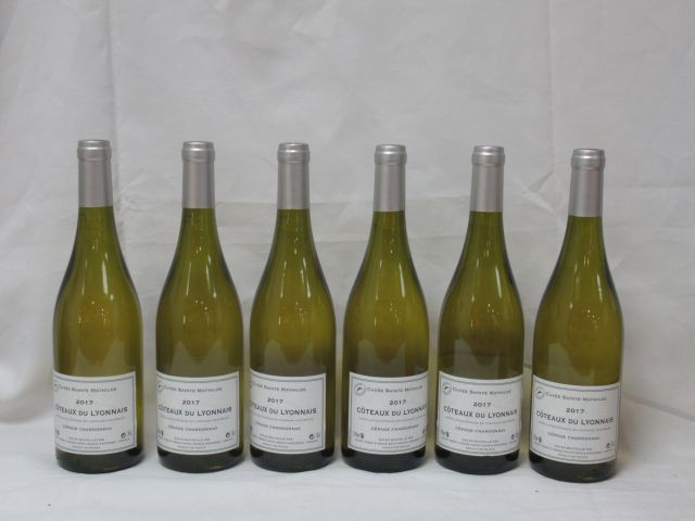 Null 6 botellas de Côteaux du Lyonnais Blanco, 2017.