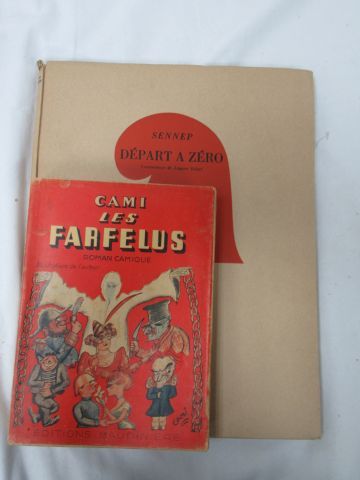 Null CAMI "Les Farfelus" Illustré. Baudinière, 1951. On y joint Sennep "Départ à&hellip;