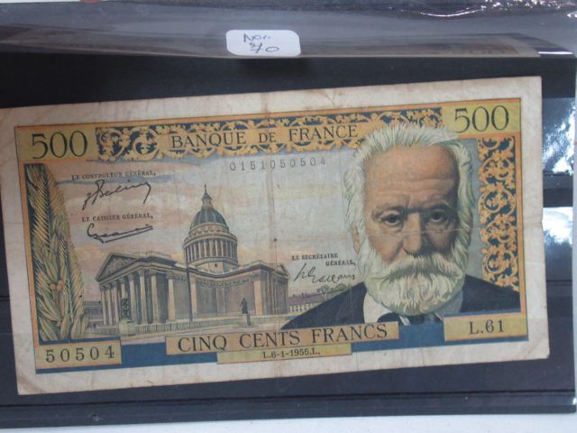 Null Billet de banque de 500 francs, 1955