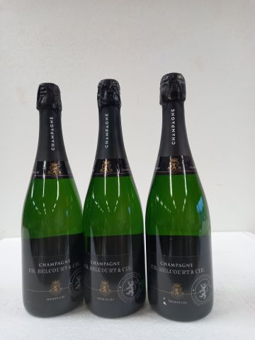 Null 3 bouteilles de Champagne 1er Cru Charles Belourt Association de 3 cépages &hellip;