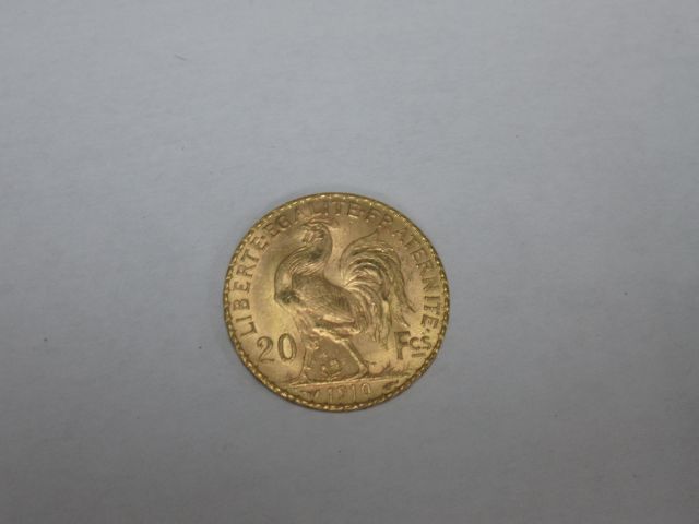 Null Pièce de 20 francs, Coq, 1910. Poids : 6,46 g

Frais acheteurs exceptionnel&hellip;