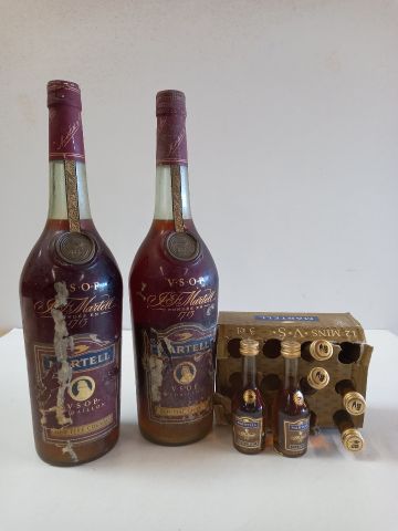 Null Lot de 8 bouteilles :

2 Bouteilles de 100 cl Cognac Martell des années 60/&hellip;