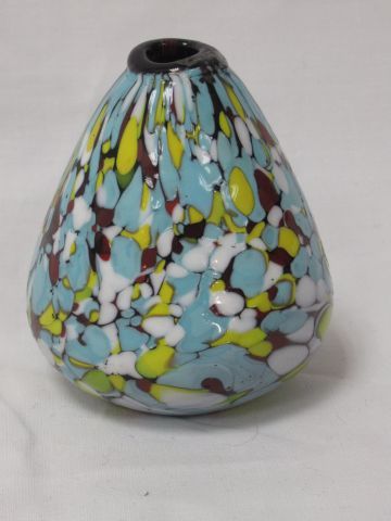 Null In the taste of MURANO, small vase in colored glass (height 9 cm)