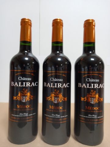 Null 3 Flaschen Château Balirac Médoc 2020 La cuvée Vieilles Vignes Domaines Den&hellip;