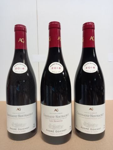 Null Lotto di 3 bottiglie: 

1 Chassagne Montrachet Les benoites Rouge 2018 A. G&hellip;