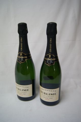 Null 2 bouteilles de champagne " Sublime" blancs de blancs , grand cru , 2012