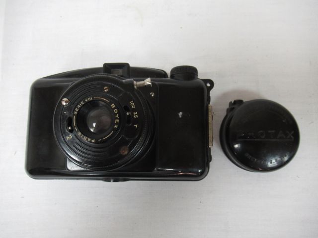 Null PHOTAX Kamera aus schwarzem Harz . Circa 1960