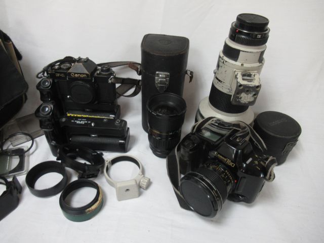Null CANON Fort lot including a Lens FD-300 mm 1: 2.8 , a Lens FD 28 -85 mm 1:4 &hellip;