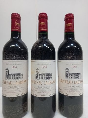 Null 3 bottiglie di Château Lagrange 1998 Grand Cru Classé Saint Julien perfette&hellip;