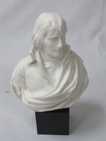 Null Escultura de resina de un busto masculino. Firmado Corret. Altura: 22 cm
