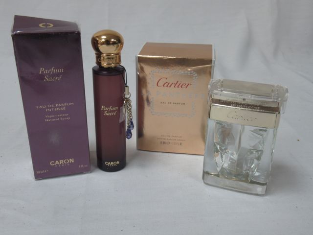 CARON "Parfum sacré" Eau de parfum intense, 30 ml. On y joint CARTIER "La Panthè&hellip;