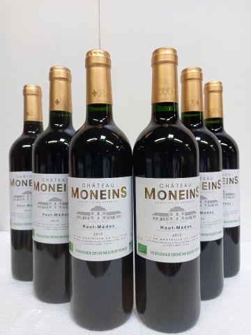 Null 6 Flaschen Château Moneins Haut Médoc 2013 Zertifizierter Biowein Eigentum &hellip;