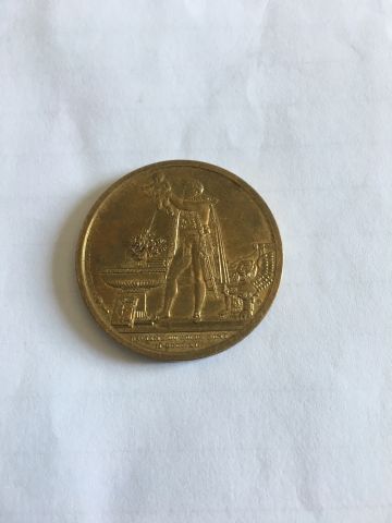 Null Medaglia in bronzo di 3,5 cm di diametro raffigurante Napoleone I, testa la&hellip;
