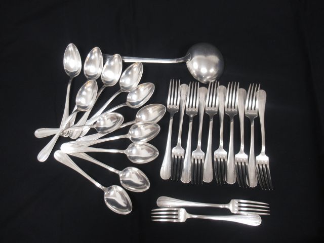 Null 
Set di utensili domestici in argento, modello Art Déco, comprendente 12 cu&hellip;