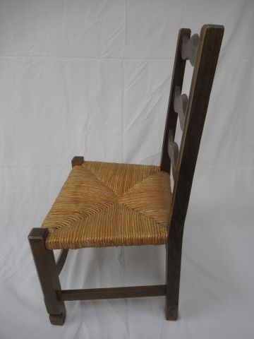 Null Chaise d'enfant en bois paillé, hauteur totale 58 cm, hauteur d'assise 25 c&hellip;