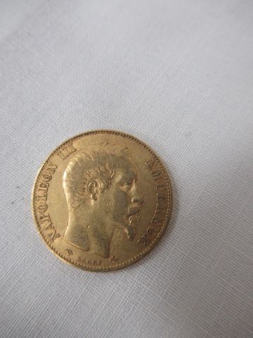 Null Pièce de 20 francs en or, Napoléon III, 1855, 6,42 g.