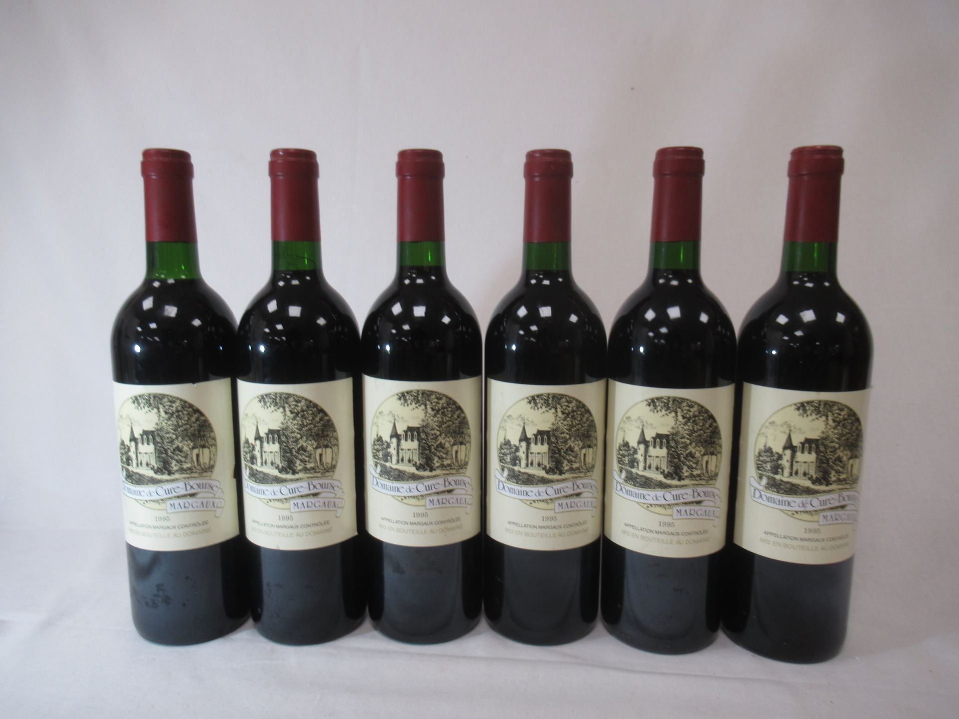 Null 6 bottles of Margaux, domaine de Cure-Bourse, 1995
