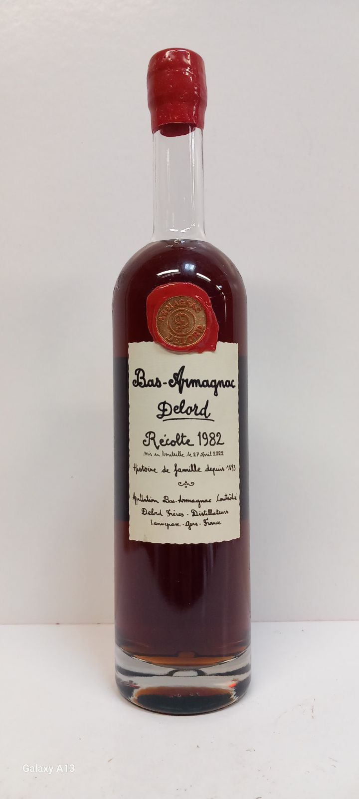 Null Botella de Bas Armagnac 1982 Famille Delord 70cl 40%vol