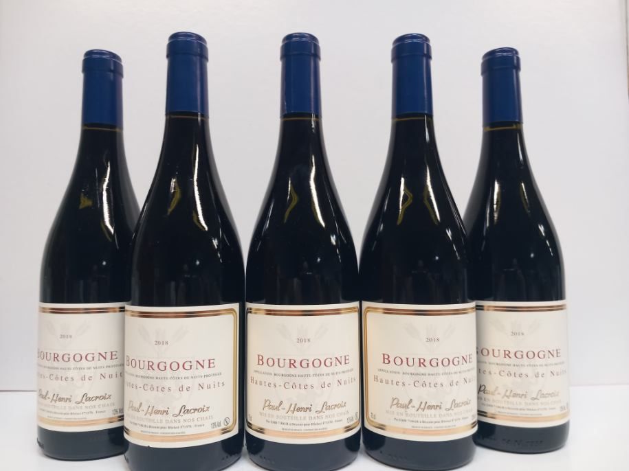 Null 5 bouteilles de Hautes Côtes de Nuits 2018 Paul Henri Lacroix