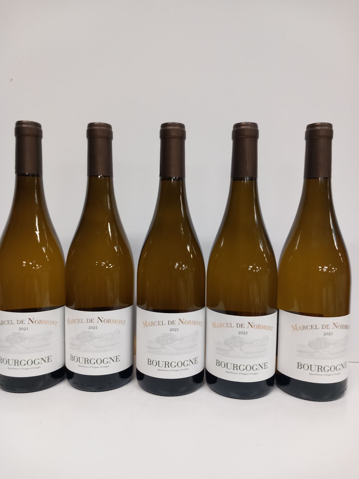 Null 5 Bouteilles de Bourgogne Blanc 2021 Marcel de Normont