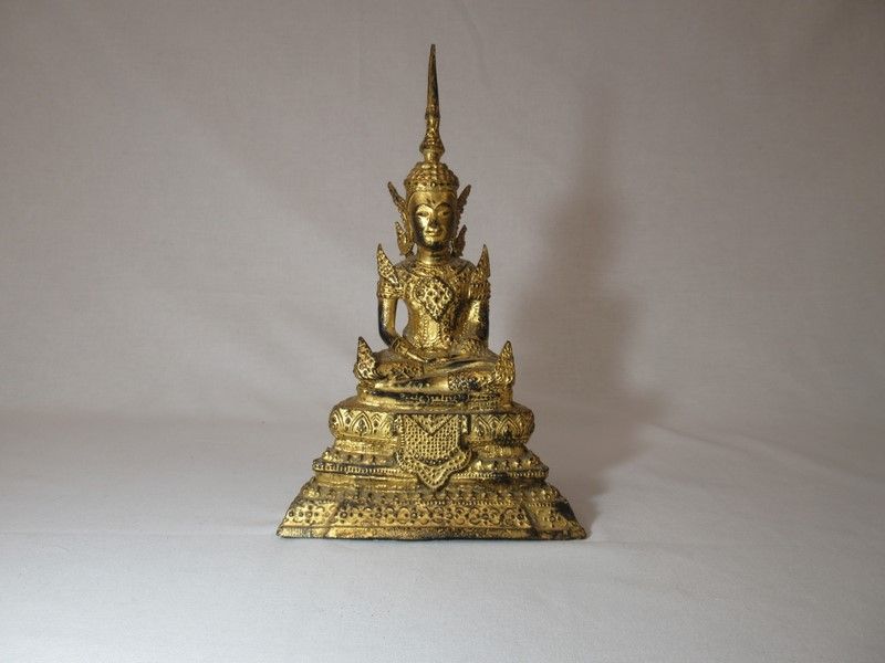 Null THAILANDE Sculpture en bronze, figurant Ratanakosun. Haut.: 21 cm (lesté, u&hellip;