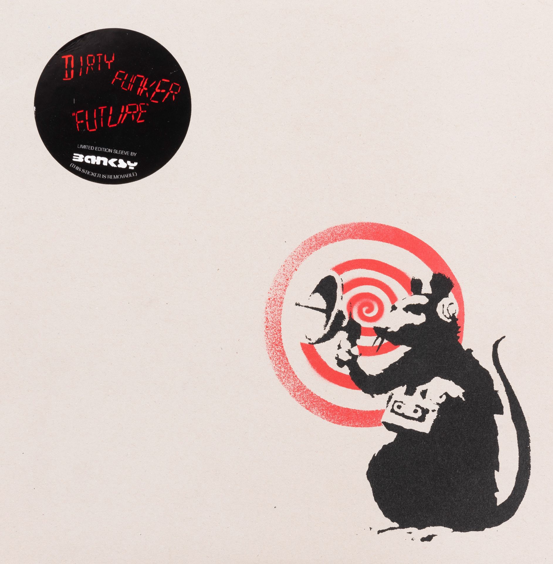 BANKSY (NÉ EN 1974) 
Dirty Funker Future, Radar Rat,2008.(灰色)
Multiple.
彩色丝印黑胶套，&hellip;