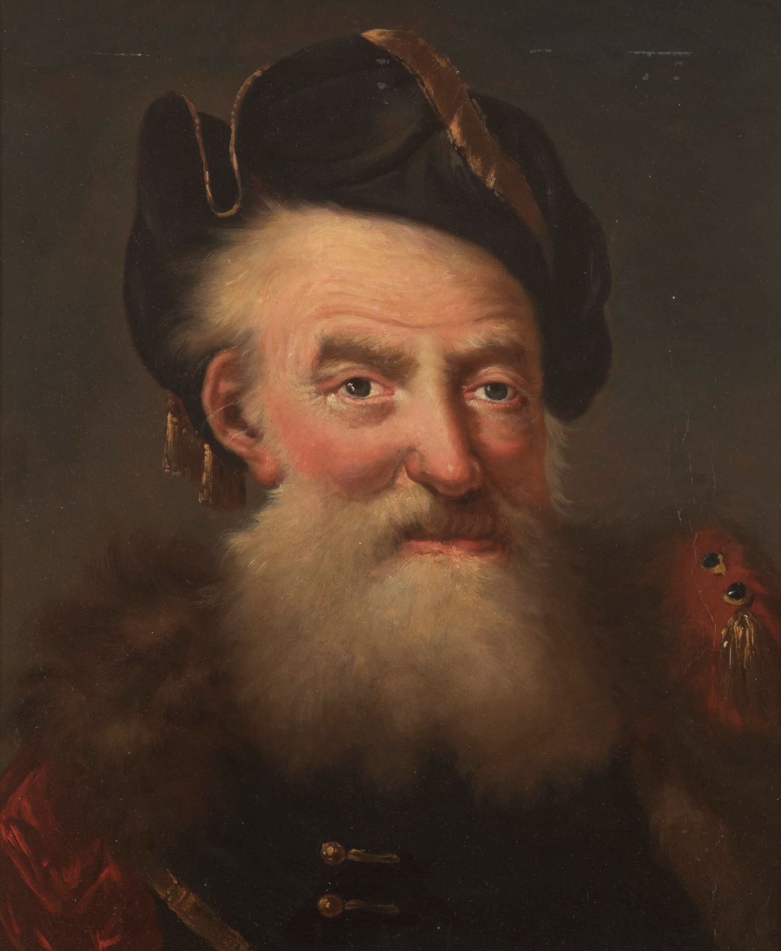 ATTRIBUÉ À LORENZO TIEPOLO (1736-1776) 
Figura de hombre con barba
Óleo sobre ta&hellip;