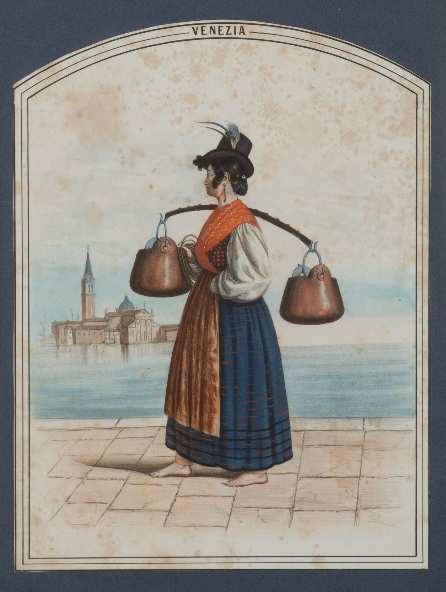 École italienne 威尼斯
纸上水彩画。
带框。
27 x 20 cm