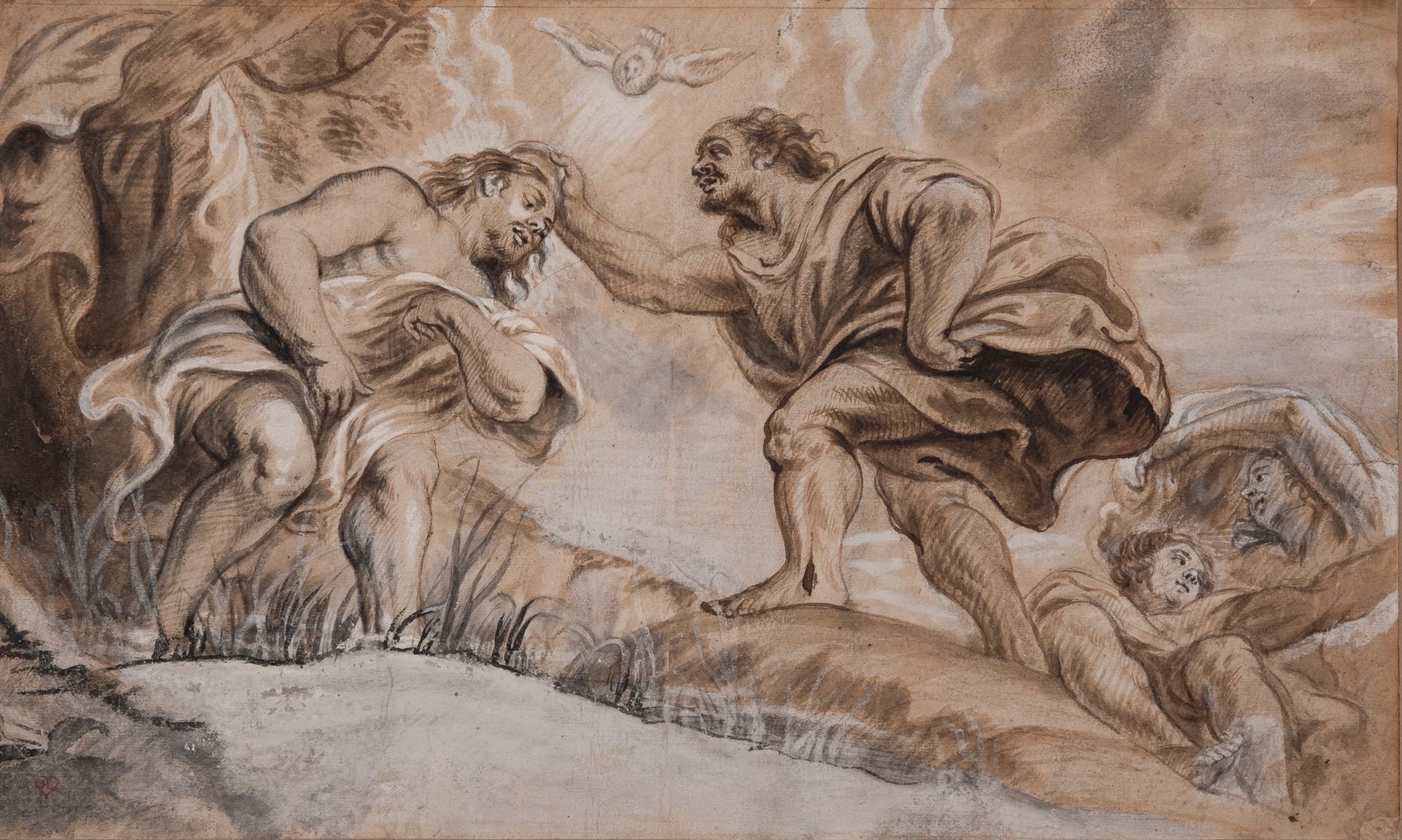 ÉCOLE DE RUBENS Religious scene
Pen and brown ink, brown wash and white gouache &hellip;