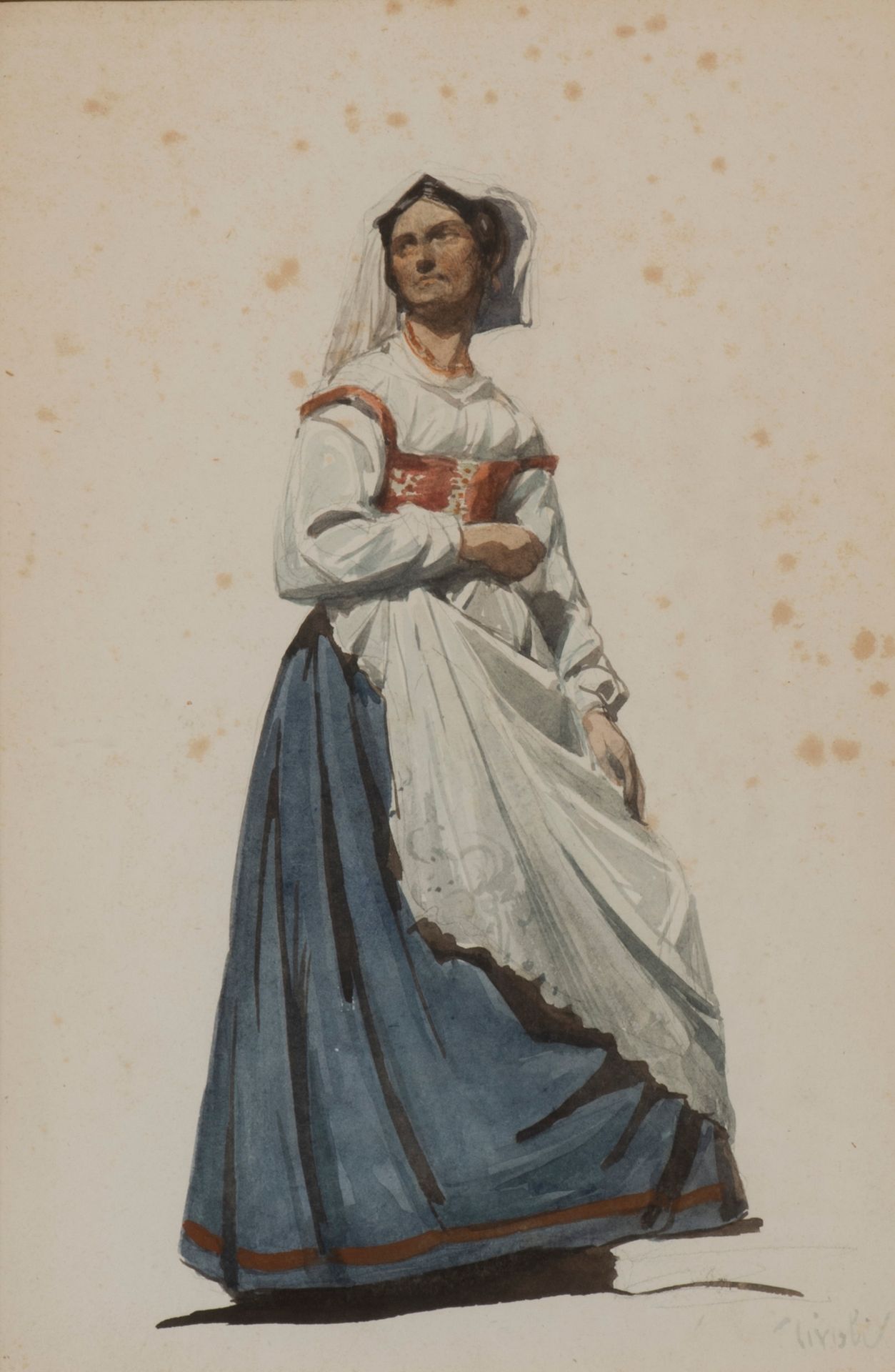 THÉODORE CANNEEL (1817-1892) 
Femme de Tripoli, Homme en costume
Paire d'aquarel&hellip;