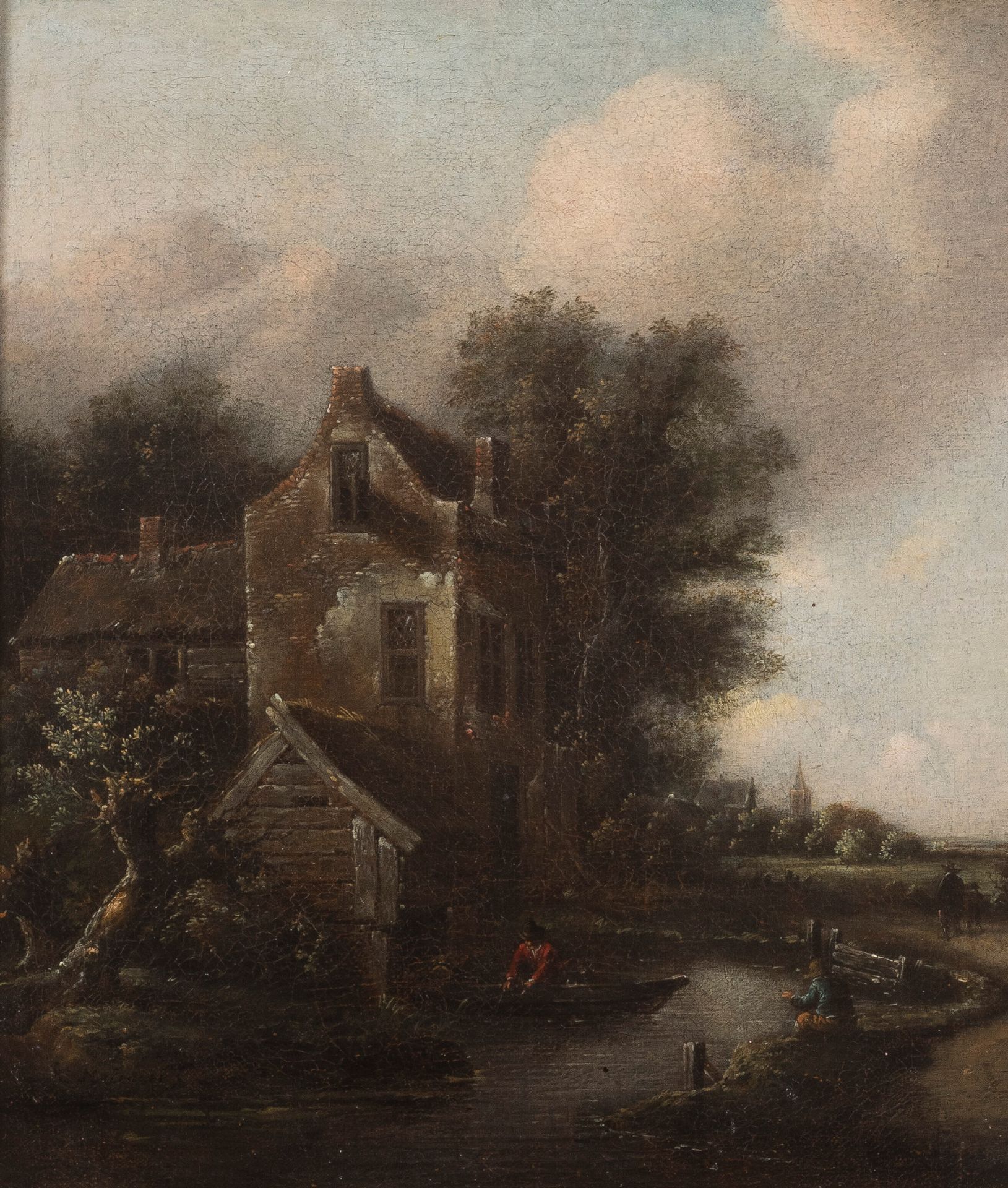 Klaes MOLENAER (1630-1676) 
Landscape
Oil on canvas.
Signed lower left.
Framed.
&hellip;