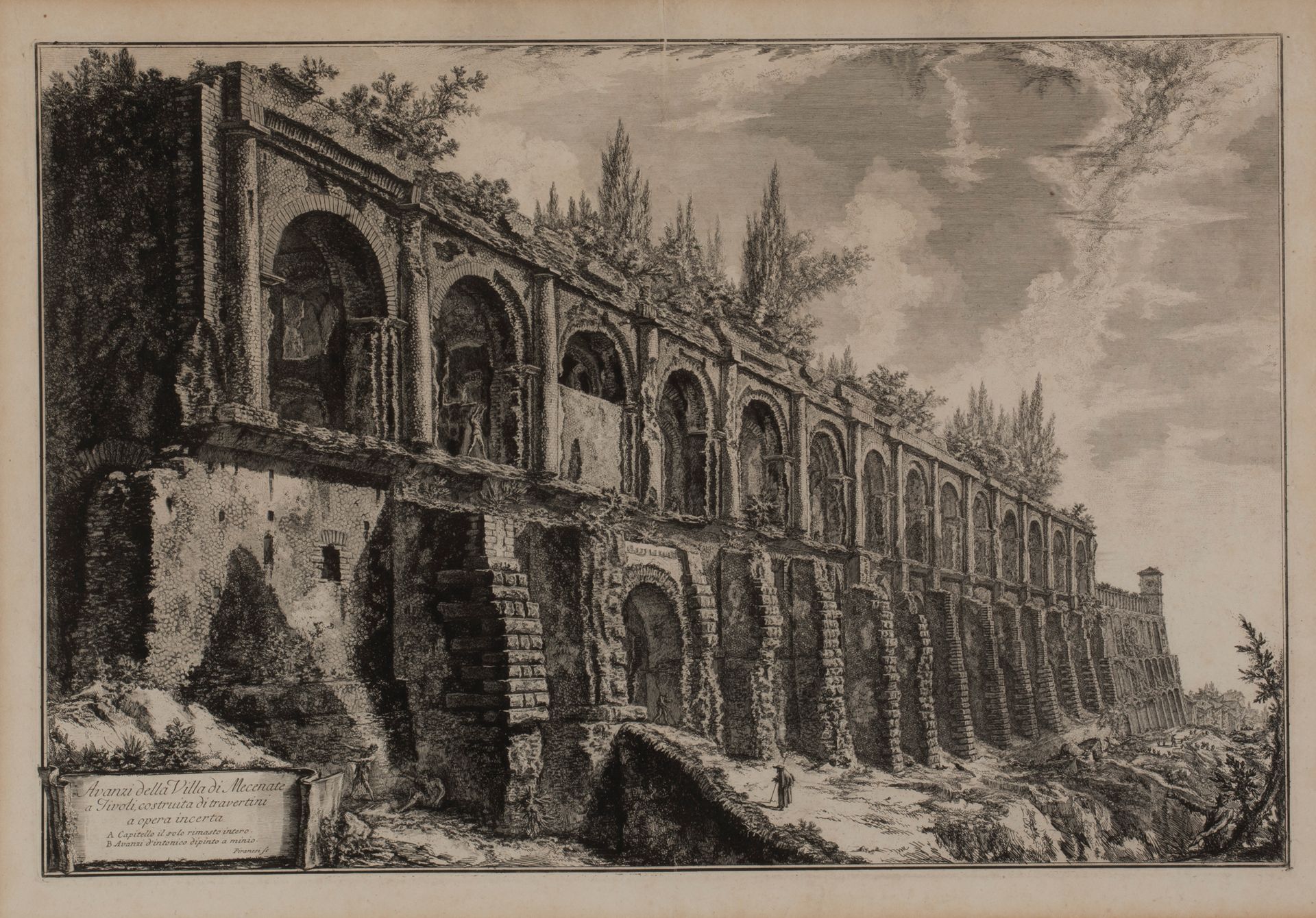 D'après Giovanni Battista PIRANESI (1720-1778) 
Avanzi della villa di Mecenate, &hellip;