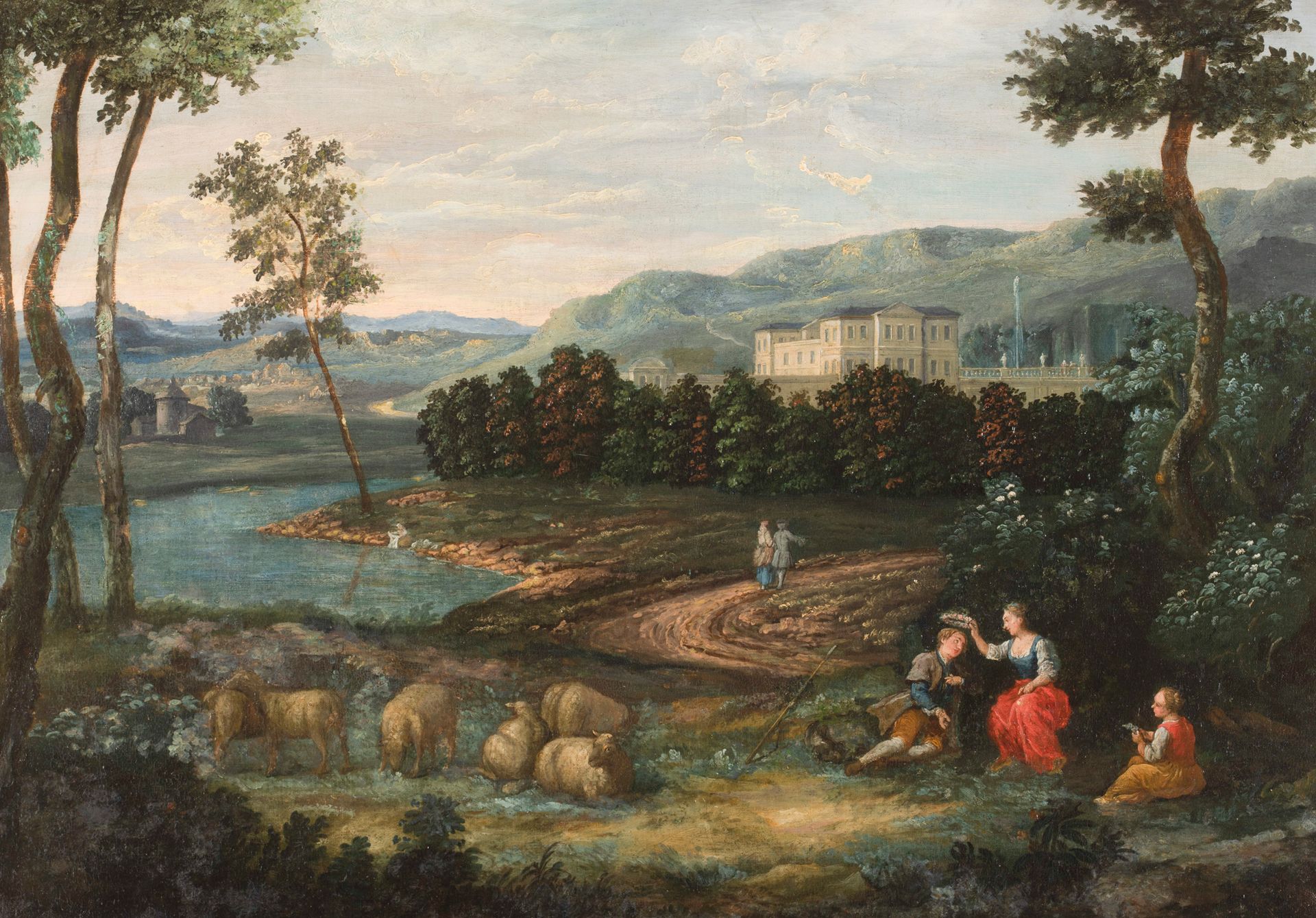 École FLAMANDE du XVIIIème siècle Landschaft
Öl auf Leinwand.
Gerahmt.
70 x 100 &hellip;