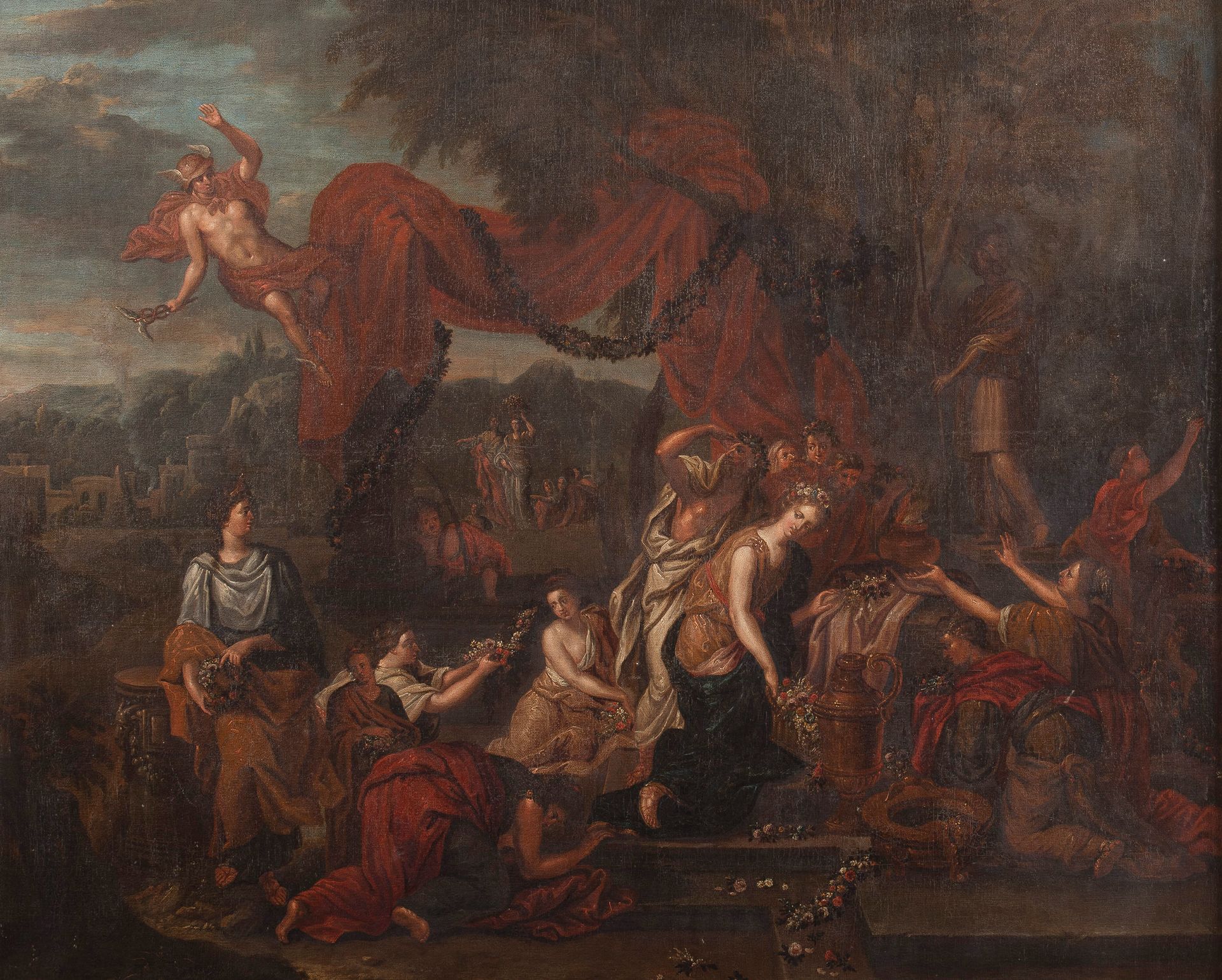 PROBABLEMENT JAN BOECKHORST (1604-1668) 
Scène mythologique
Huile sur toile.
Enc&hellip;