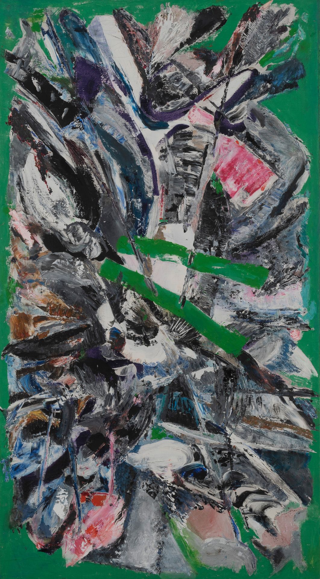 MIG QUINET (1906-2001) Vert et vif, 1956
Huile sur toile.
Signée, datée et titré&hellip;