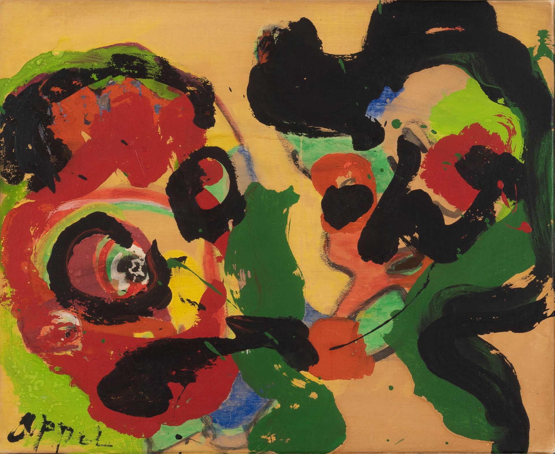 Karel Appel (1921-2006) Characters, circa 1980
Acrilico su carta su tela.
Firmat&hellip;