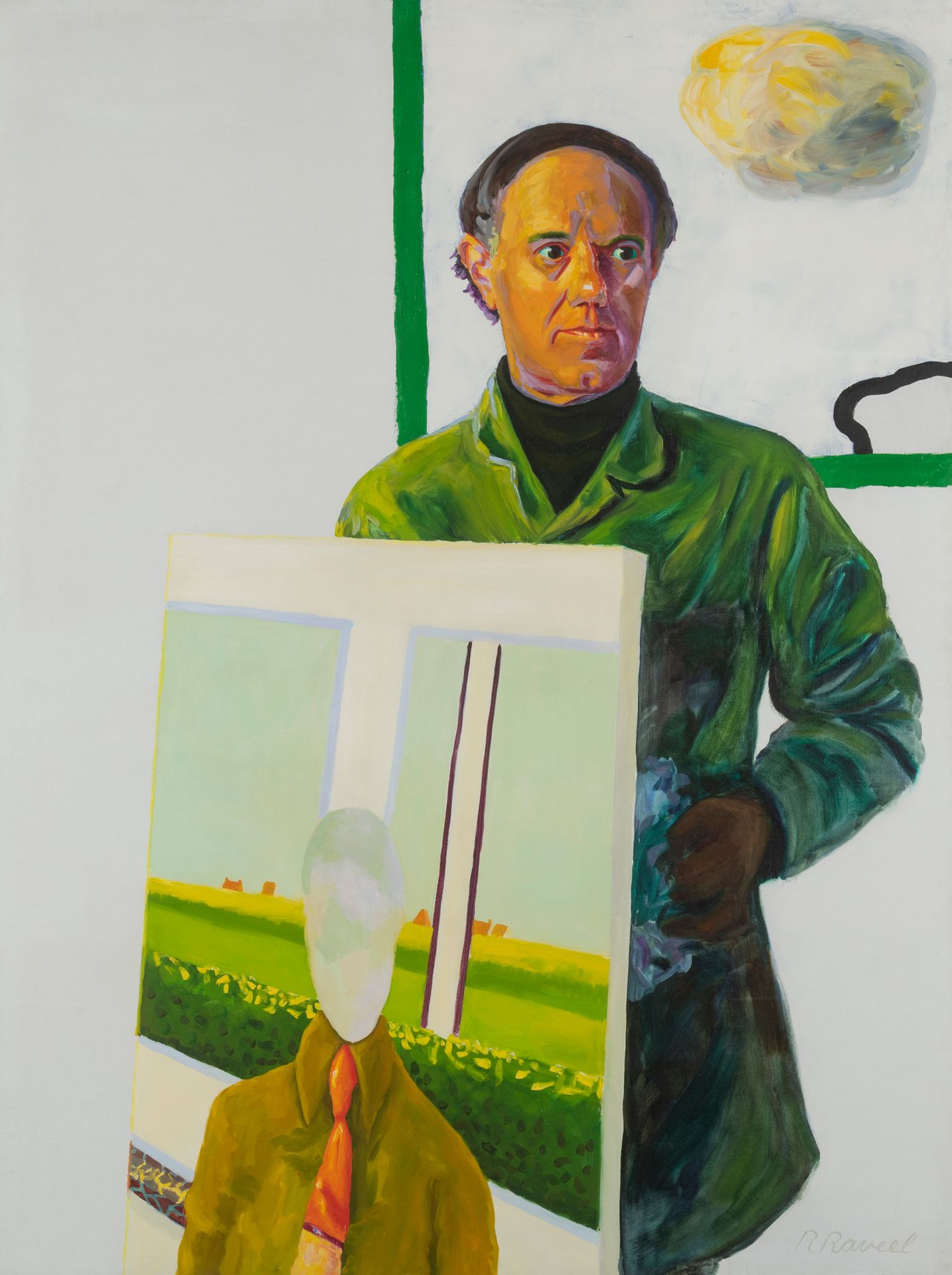ROGER RAVEEL (1921-2013) Zelfportret met schilderij, 1974
Huile sur toile.
Signé&hellip;