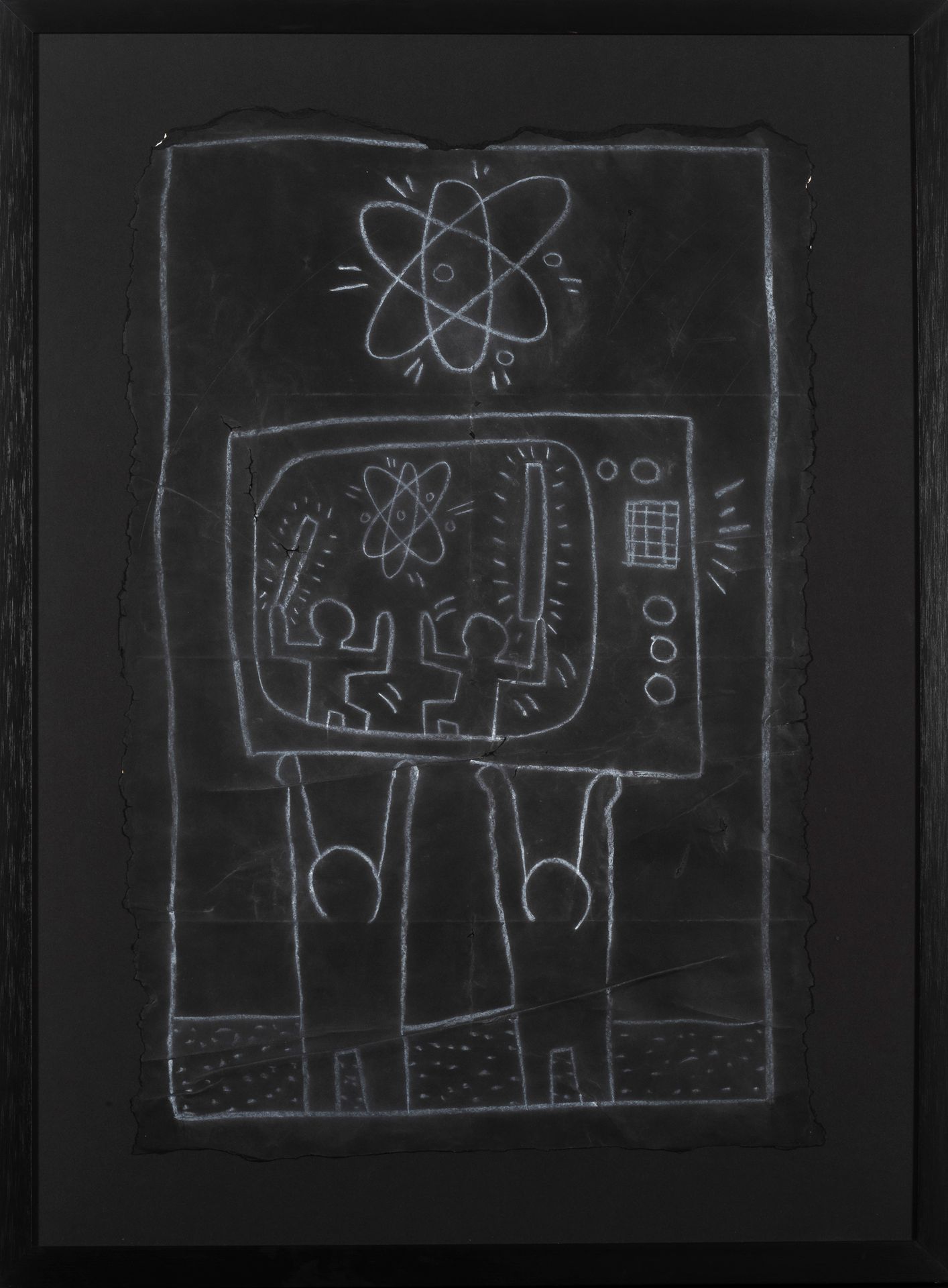 Keith Haring (1958-1990) 地铁画
黑纸上的粉笔画。
Krijt op zwart papier.
105 x 75 cm
出处/Herk&hellip;