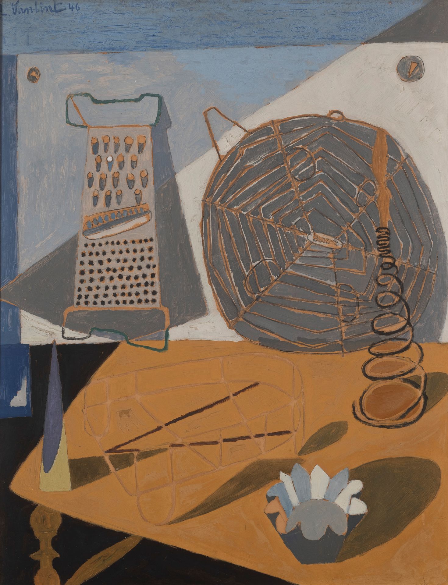 Louis Van Lint (1909-1986) Still life, 1946
Oil on panel.
Signed and dated upper&hellip;