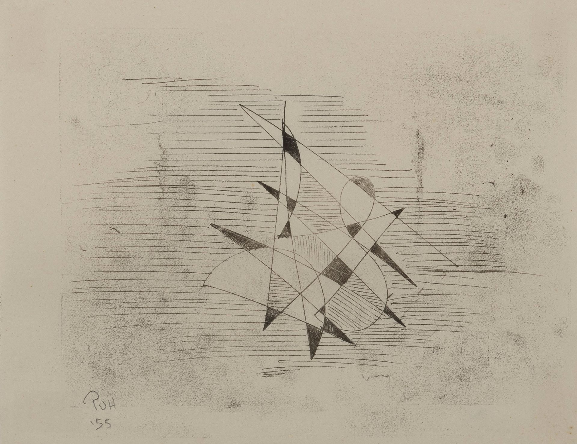 Paul Van Hoeydonck (Né en 1925) Untitled, 1955
Grease pencil on paper.
Monogramm&hellip;
