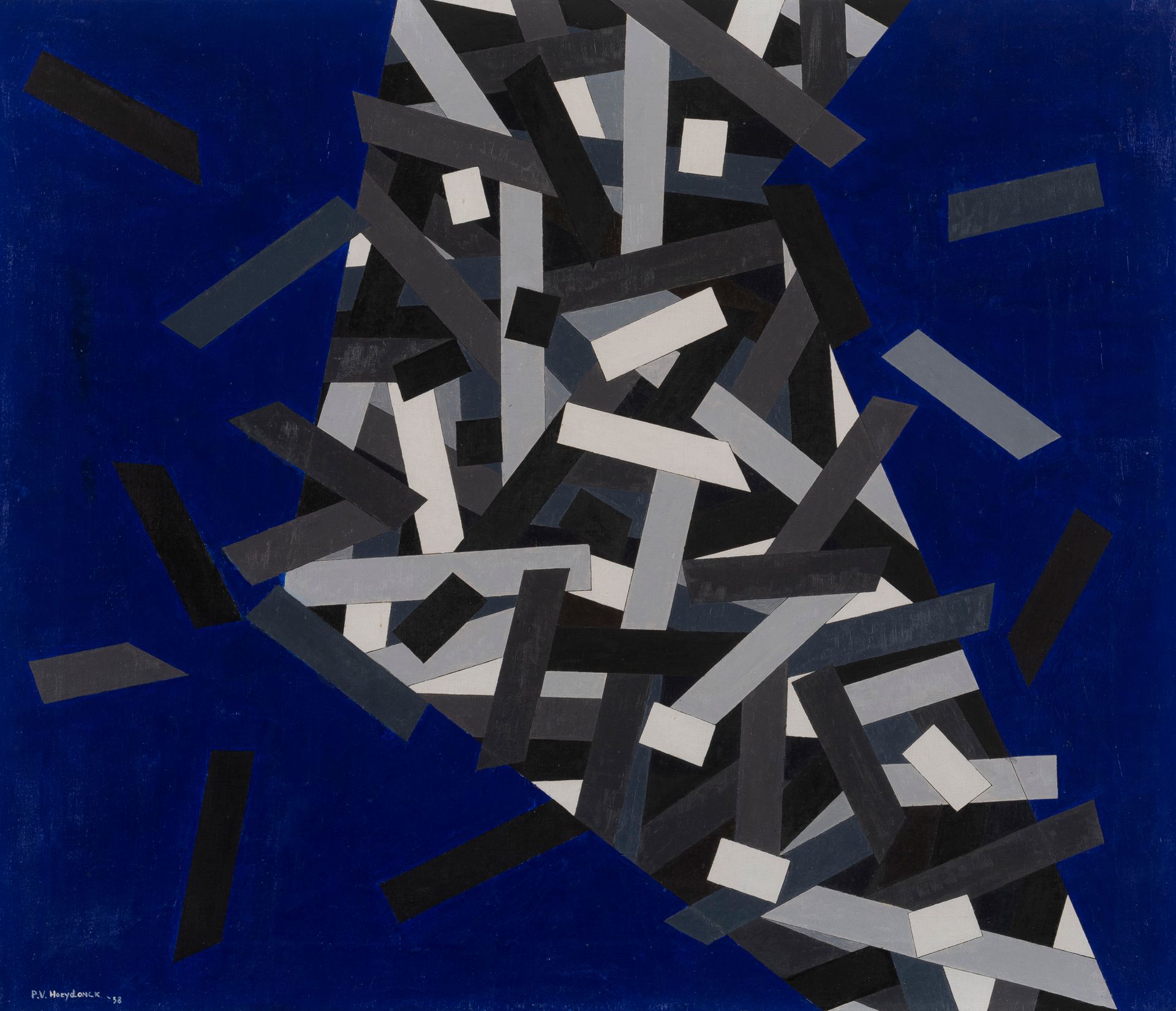 Paul Van Hoeydonck (Né en 1925) Composición abstracta, 1958
Óleo sobre lienzo.
F&hellip;