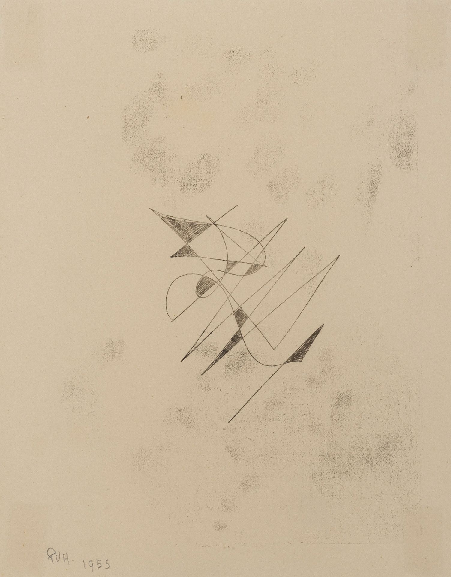 Paul Van Hoeydonck (Né en 1925) Untitled, 1955
Grease pencil on paper.
Monogramm&hellip;