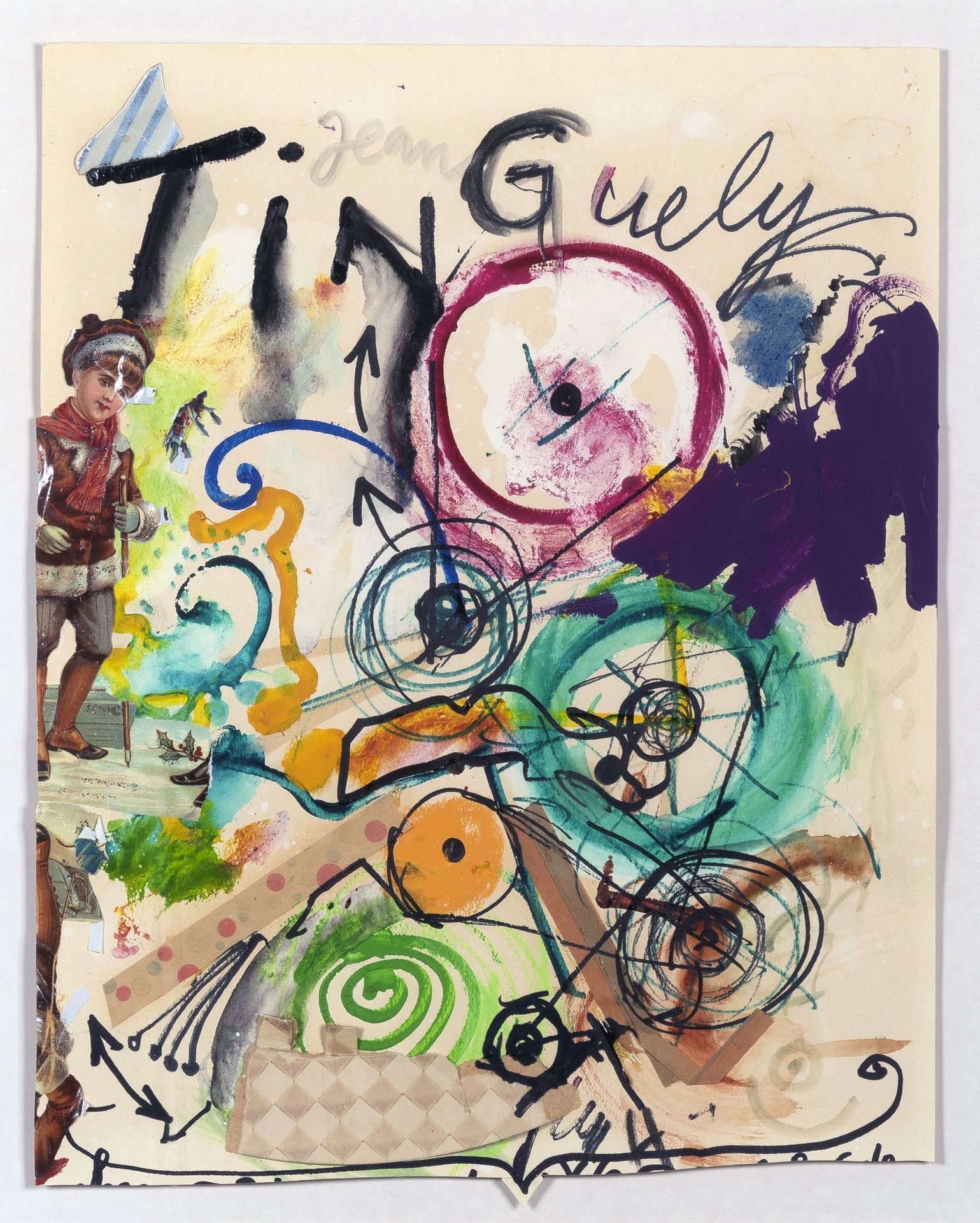 Jean TINGUELY (1925-1991) 无题
纸上水粉、拼贴和毛笔。
中心上方签名。
水粉、拼贴和viltstift op papier。
Gesi&hellip;