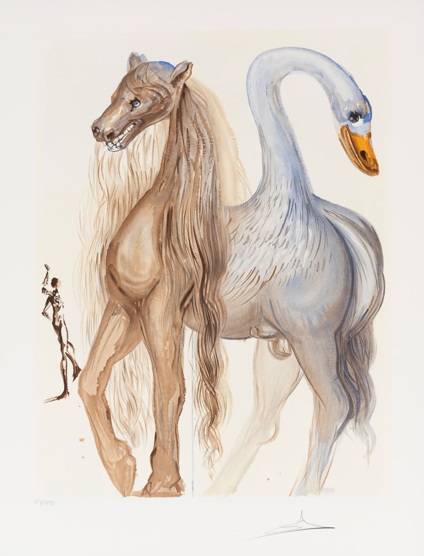 Salvador DALI (1904-1989) Les chevaux Daliniens, 1973.
完整的25幅彩色石板画组合，压印在Arches上。&hellip;